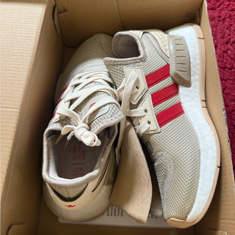NEW Adidas Tan and Red Athletic Shoes - Picture 6 of 7